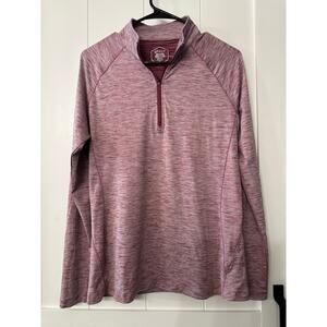 ASICS quarter zip jacket in heathered maroon in men’s size Medium